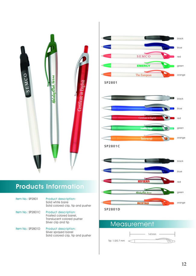 Maxmore Trading Co., Ltd. Plastic Pen series